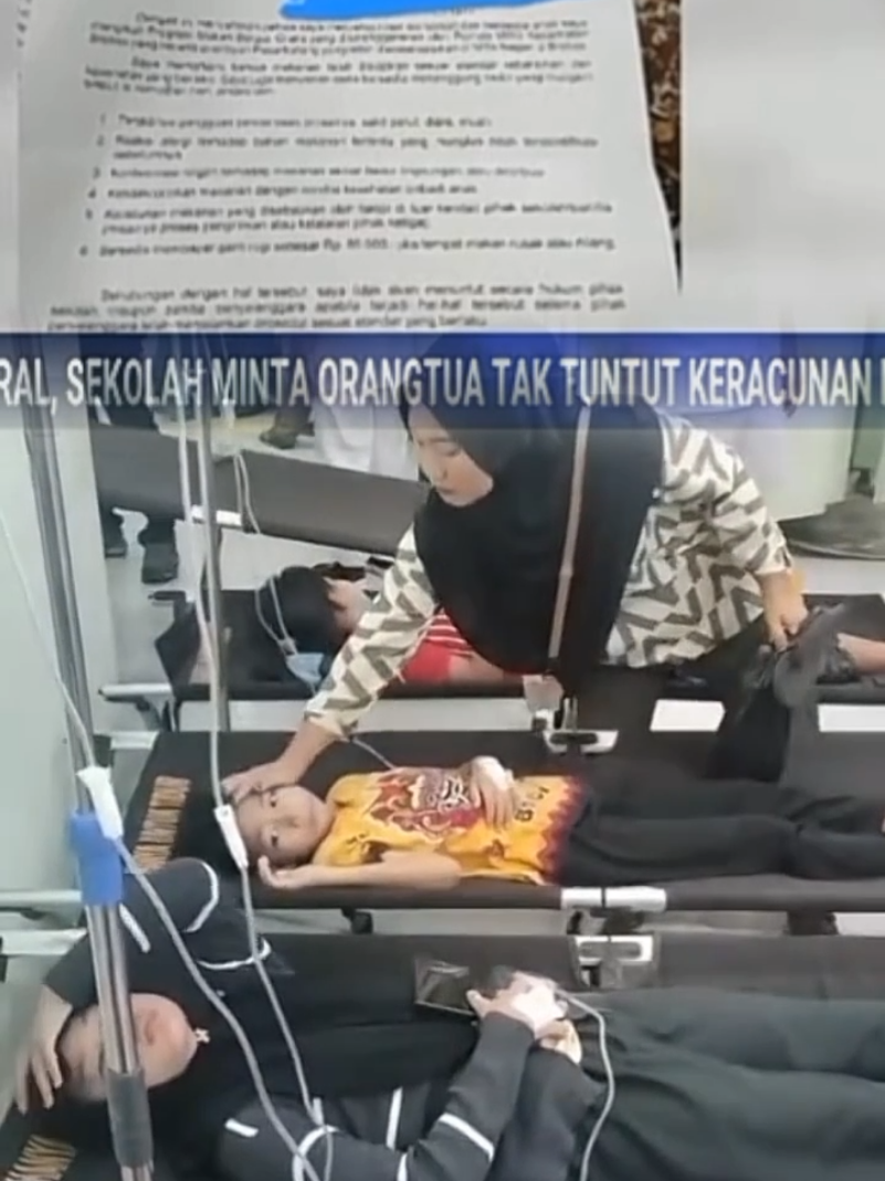 Surat persetujuan meminta orang tua wali murid tidak tuntut pihak sekolah(MBG) #MBG #keracunanmbg 