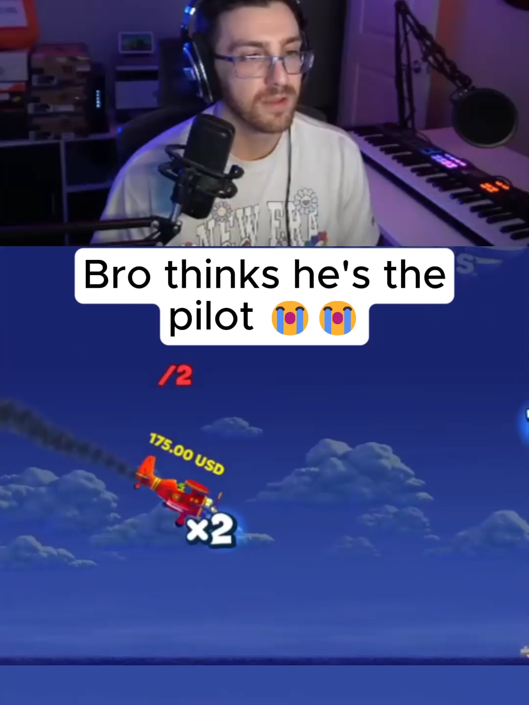 He thinks he's the pilot 😭 #kickstreaming