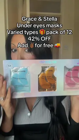 Grace & Stella  Under eyes masks Varied types 🎁 pack of 12 42% OFF  Add ✌🏾for free 🚚 