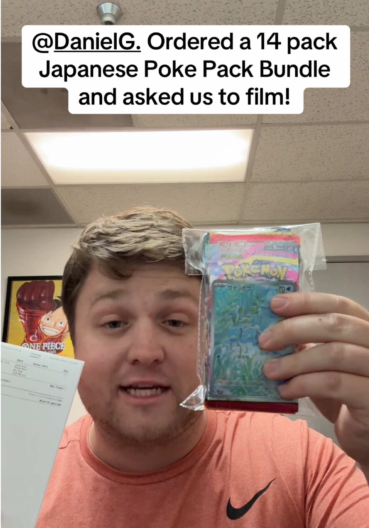 @Daniel G. Ordered a 14 pack Japanese Poke Pack Bundle and asked us to film! #pokemon #pokemoncards #pokemontiktok #pokemontcg 