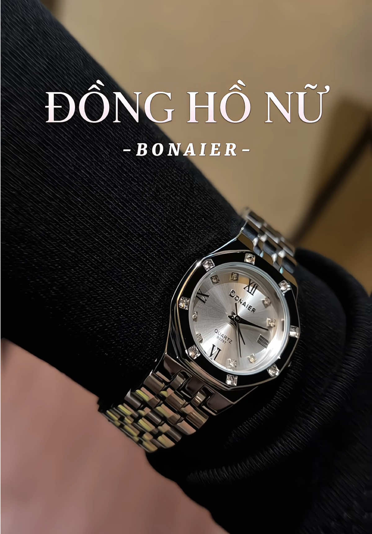 Đẹp sang dã man, không gỉ và có chống nước ạ. #bonaier #dongho #xuhuong #khonggi #freesize 