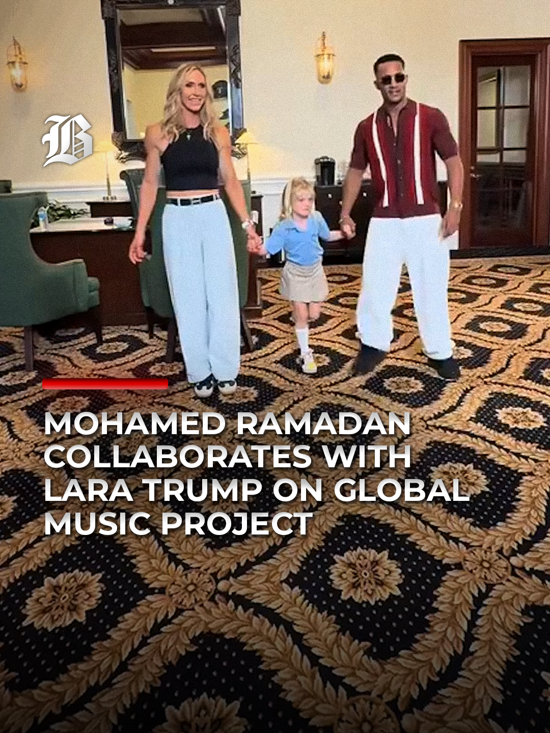 Egyptian superstar Mohamed Ramadan appeared alongside American TV host, singer and daughter-in-law of Donald Trump, Lara and her daughter in a Miami-shot music video for an upcoming international single, with the trio dancing together. #DonaldTrump #MohamedRamadan #Trump #AmericanTV #LaraTrump #Viral #ViralVideos