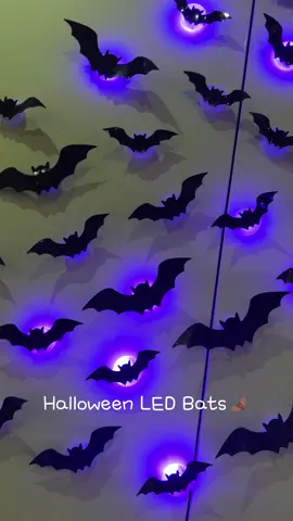 Bfd-0923-5 These are so cool! Kids loved helping add them to our door. Very easy and they stick great!#halloweendecor#halloween#batlighting#fyp#cozyvibes