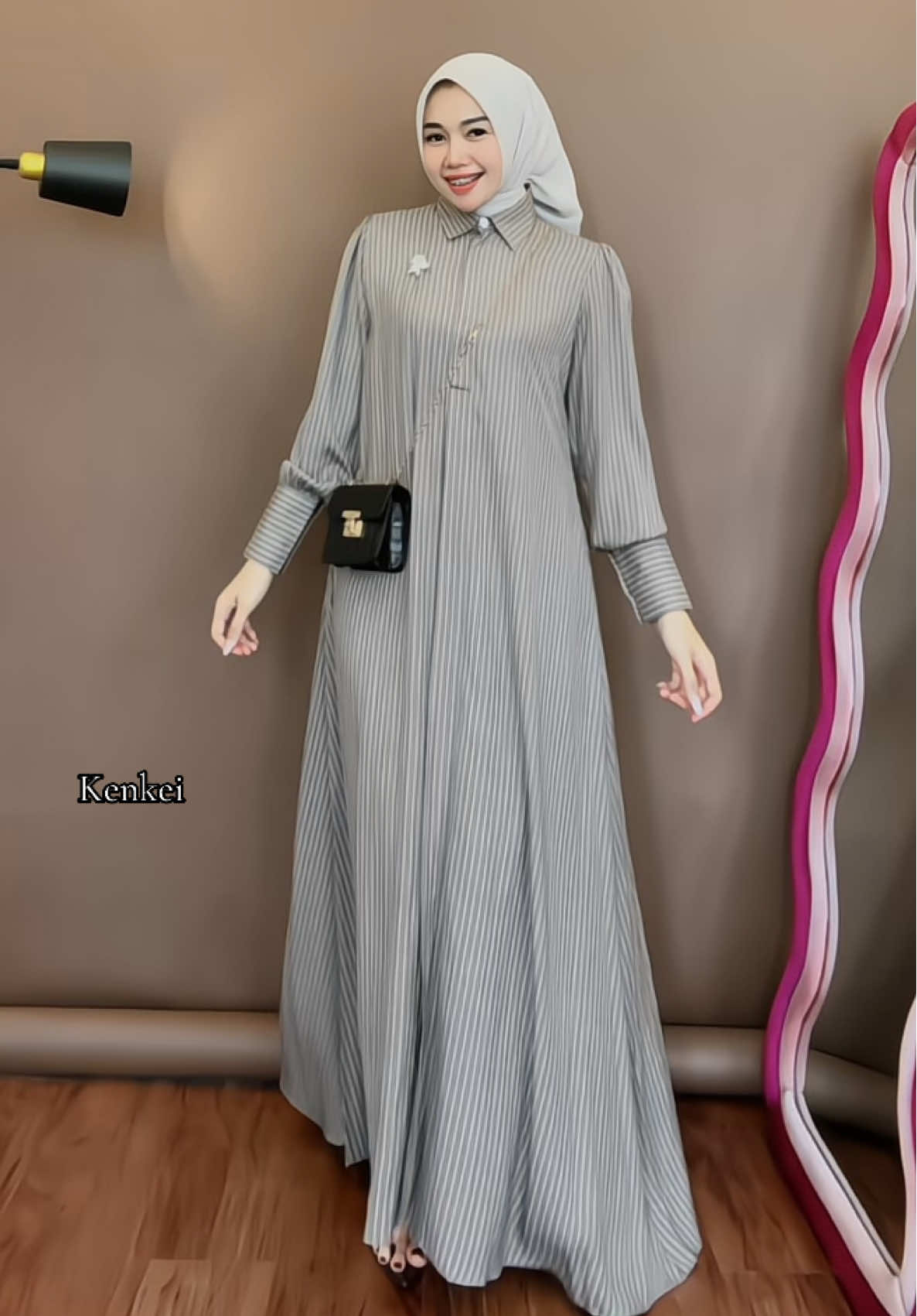 Granola cakep banget 🤎🩶🤎🩶🤎 #gamis #gamiskekinian #gamiscantik #ootdhijabstyle 
