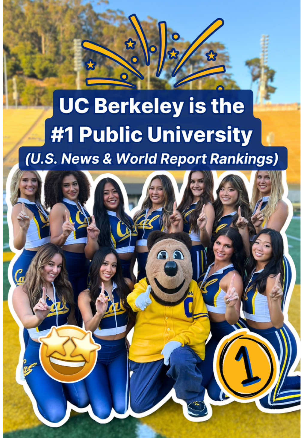 UC Berkeley is the No. 1 Public University in the nation according to U.S. News & World Report rankings of 2026. Proud to be a Golden Bear! 💙🐻💛  #BetterinDenim #Katseye #UCBerkeley #Berkeley #CollegeRankings  @KATSEYE @University of California @Oski @Cal Dance Team @CalAthletics 