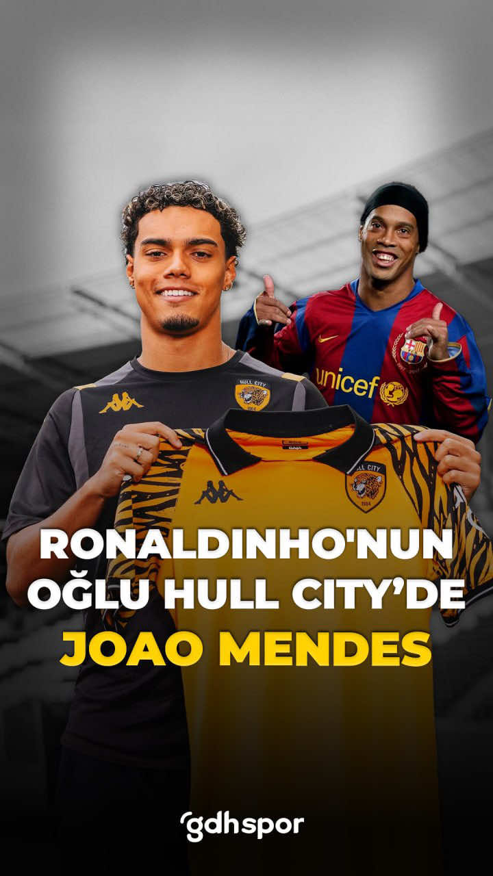 ⭐️ Ronaldinho’nun oğlu artık Hull City’de: Joao Mendes. #gdhspor #ronaldinho #joaomendes #hullcity 
