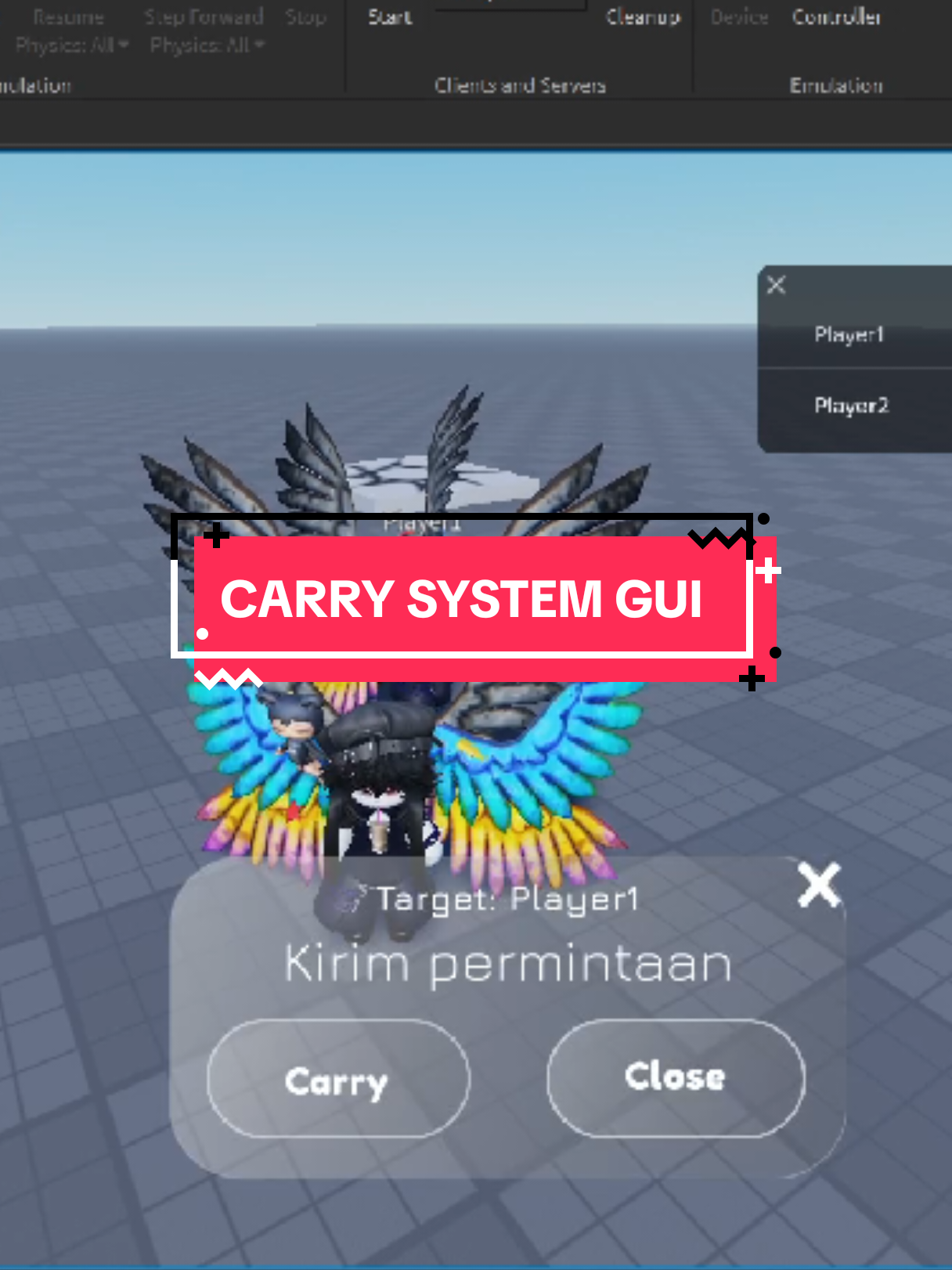 Roblox Simple Glass GUI #sistemcarry #robloxgunung #robloxscript #robloxindo #scriptgunung 