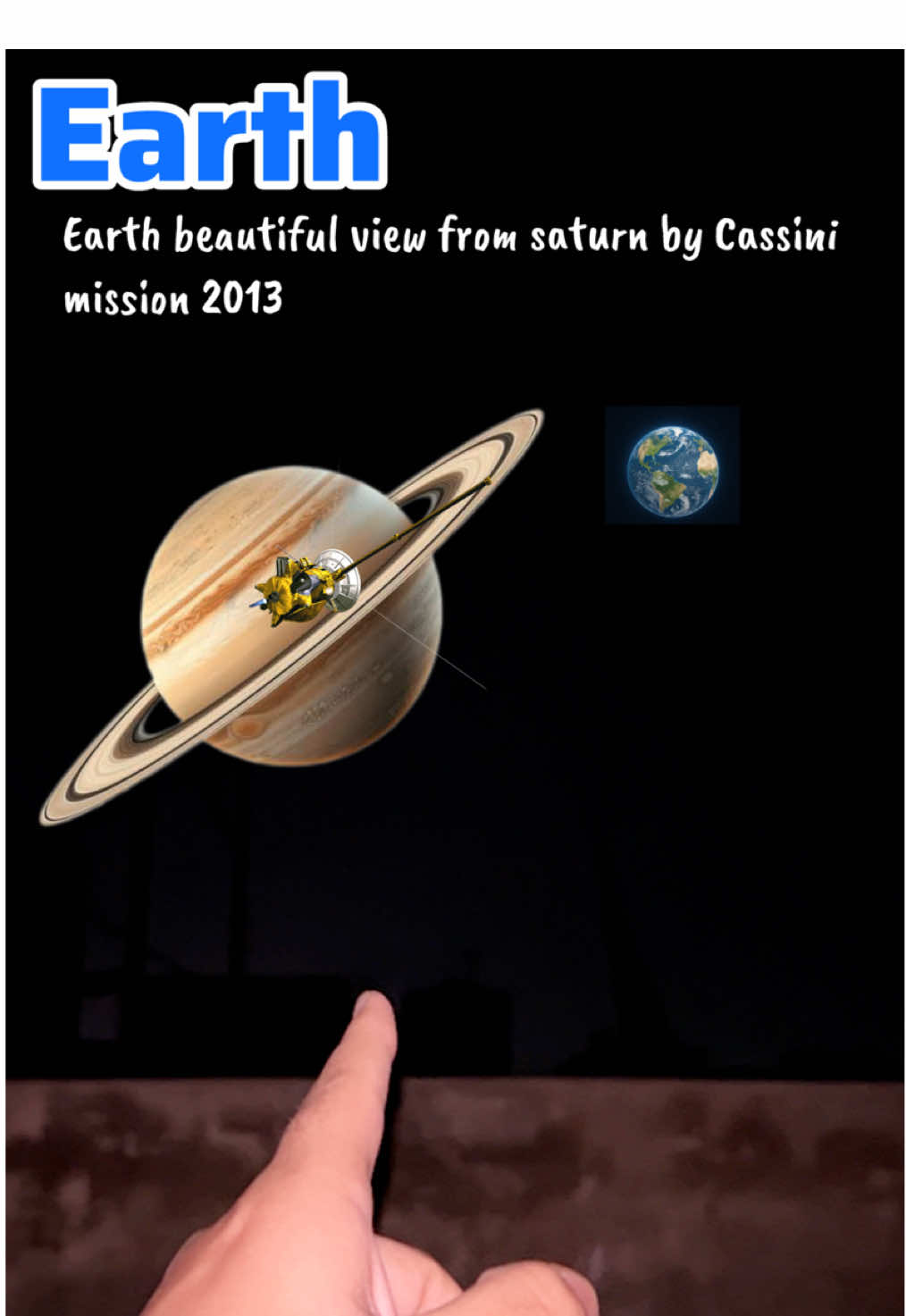 Earth view from saturn 🌎 #usmanfam #spacelovers #planetslovers #earth #cassini 