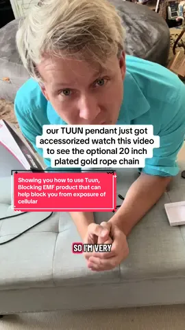 #creatorsearchinsights #groundingtechique #balance #emfprotection #shumannresonanace everyone’s been asking for it and it’s finally available a 20 inch gold plated rope chain that you can now slip on and off from your neck wearing our TUUN 