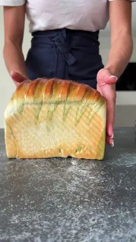 Matcha zebra bread 🍵🦓 Sweet Starter: 	•	30g starter 	•	90g bread flour 	•	40g water 	•	7g sugar → Ferment starter until it tripled in volume, about 7-8 hours at 24-26°C. Dough 	•	230g bread flour 	•	20g sugar 	•	4g salt 	•	1 egg (55g) 	•	110g milk 	•	20g butter 	•	All of the sweet starter 	•	 Matcha Paste 	•	10g good quality matcha powder  	•	15-25 g water → Mix into a smooth paste and set aside. 	1.	Mix Dough 	•	Combine all ingredients except butter and mix until a strong dough forms. 	•	Gradually add butter and knead until fully incorporated and dough achieves windowpane. Divide the dough into 2 equal portions  	•	Mix the matcha paste into the matcha dough until fully combined. 	3.	Place the dough to proof for 2 hours at 26–28°C. The best way to keep a stable temperature is with a Folding Proofer from Brod and Taylor  Consistent proofing temperature = consistently great results. 	4.	Shaping 	•	Roll the dough into a rectangle. 	•	Roll it up from one end to another like a Swiss roll. 	•	Score the surface and place it into a greased 20x10x10cm tin. 	5.    Proof at 28°C for 3.5–4 hours, or until the dough fills 90% of the tin. A Folding Proofer from Brod and Taylor helps keep a stable temperature, ensuring consistent results every time. 	6.	Bake at 325 for 28-30 min Enjoy 😉 #matcha #bread #sandwich #Recipe #delicious 