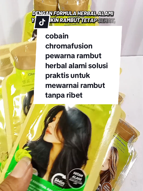 Cek titok shop ku untuk promo eklusif chromafusion pewarna rambut herbal alami sangat efektif untuk mewarnai rambut aman untuk mewarnai sudah BPOM #pewarnarambut #chromafusion #catrambut #feed #fyf 