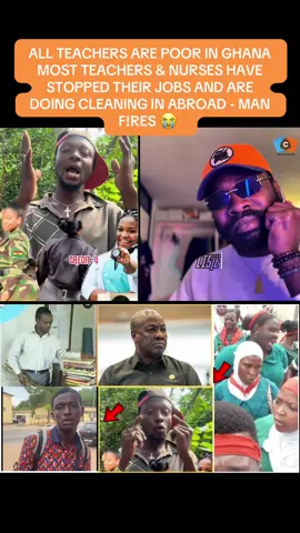 ALL TEACHERS ARE POOR IN GHANA MOST TEACHERS & NURSES HAVE STOPPED THEIR JOBS AND ARE DOING CLEANING IN ABROAD - MAN F!RES 😭  #captaincaesartv #CapCut 