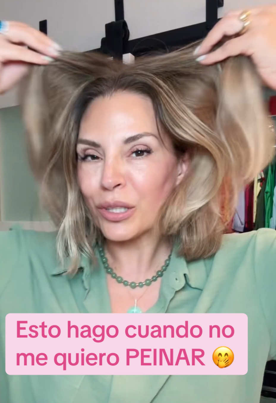 Esto hago cuando no me quiero peinar 🤭 #hairtreatment #hairtreatments #tratamientoparaelcabello #hairoiling #hairoil 
