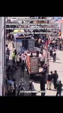 #ParoNacionalEcuador  Imbabura, manifestantes se agruparon en varios camiones para dirigirse a Ibarra en este segundo día de movilizaciones  #ecuadorurgente #urgente😱🔴 #sosecuador #noticiasen1minuto 