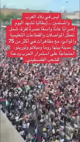 #فيديو #إيطاليا: مظاهرات ضخمة وإضراب عام نُصرةً لغـزة والطلبة يغلقون محطة القطارات الرئيسية في العاصمة روما#ايطاليا_اسبانيا_فرنسا_المانيا_هولاندا #فلسطين #غزة 