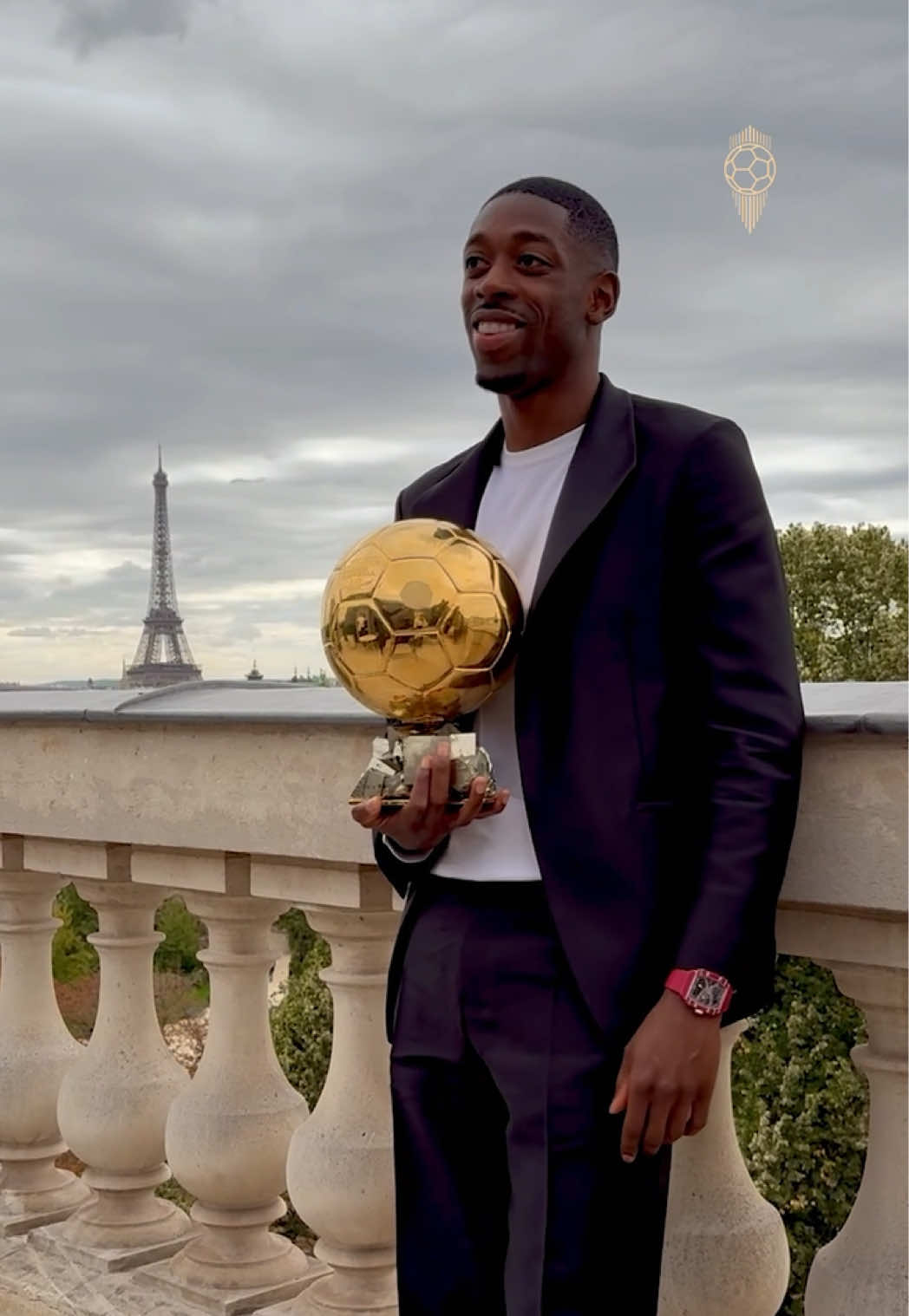 🏆 First steps in Paris with the Ballon d'Or! Ousmane Dembélé at the Hôtel de Crillon for an exclusive France Football interview, coming this Saturday ✨ #ballondor #dembele #paris #sportstiktok #footballtiktok