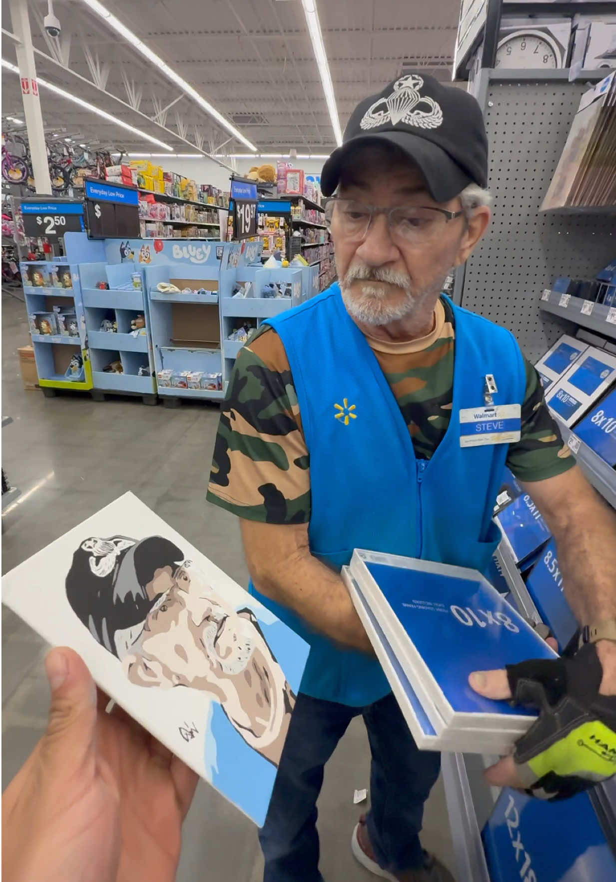 It was nice meeting Steve! I hope all goes well for him. 🙌🏽🎨 #art #painting #reaction #giveaway #walmart