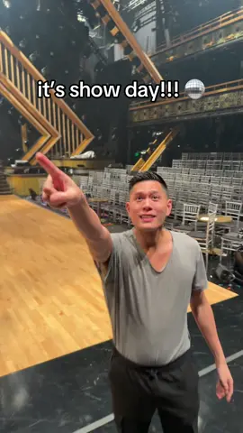 So if you care to find me, look to the western skybox! 🤭🧹🫧 Be sure to text “SCOTT” to 21523 tonight and vote online 10 times (each) at 5pm - 7pm PST! Love y’all so much!!! 🥹🪩✨🤍 #DWTS @Dancing with the Stars #DWTS #Wicked @Mark Hoying 