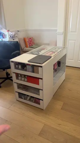 I put it in my office and it's honestly perfect!! If I could fit in in my closet I would lol #vanity #perfumecollection #makeupcollection #makeuproom #vanityinspo 