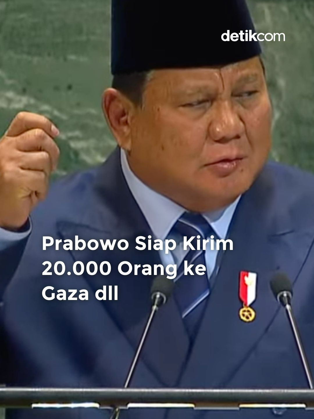 Tidak cuma orang, Presiden Prabowo juga mengatakan Indonesia siap berkontribusi secar finansial demi terciptanya perdamaian dunia. 