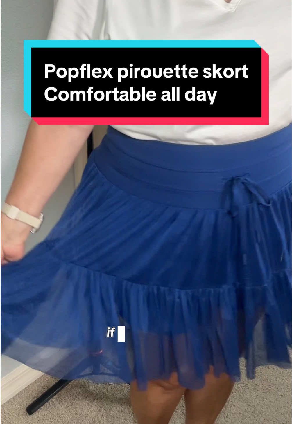 The PopFlex pirouette skorts are so cute and comfortable snd the built in bike shorts stay in place preventing thigh rub. Check out your price today!  #pirouetteskort #popflex #restocksale 