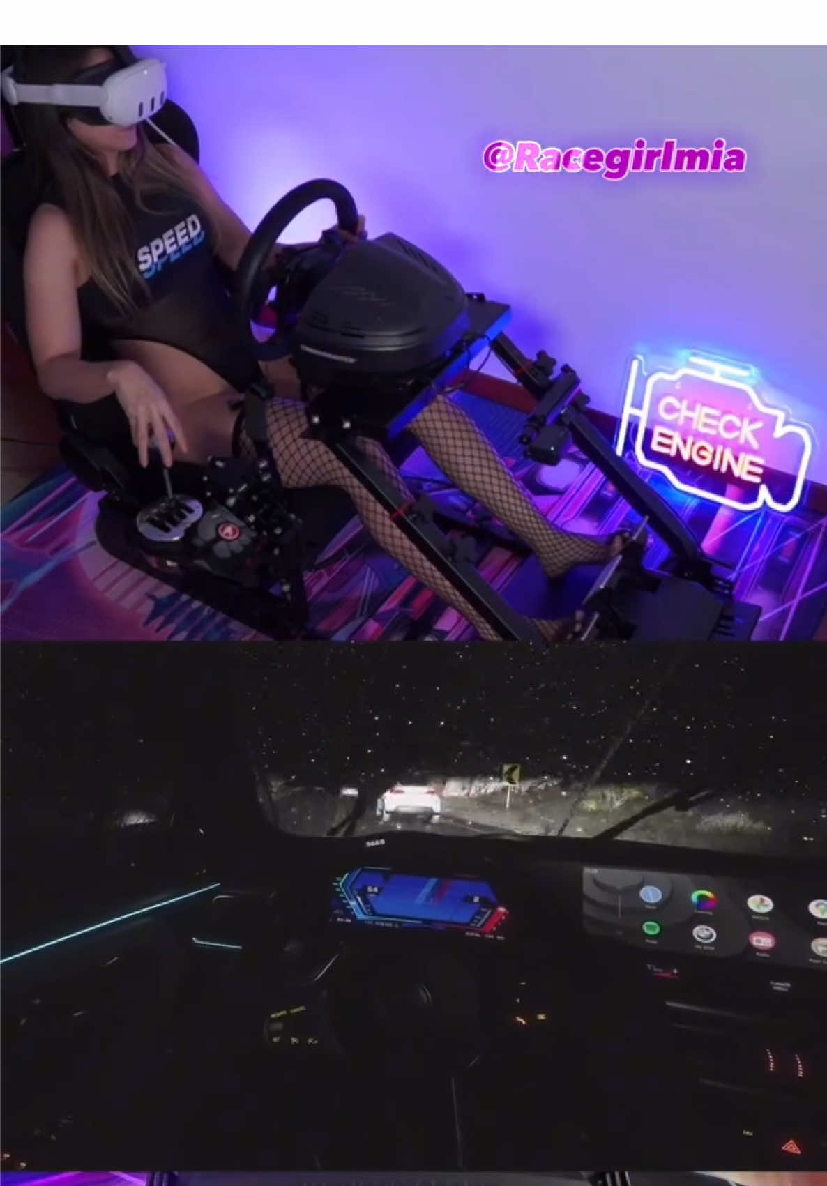 Cruising canyons in the worst possible conditions 🥵 . . Car: BMW M4 G82 🩶 Map: LA Canyons Game: Assetto Corsa Server: @nohesigg  . #assettocorsa #vr #simracing #cargirl #racegirl   