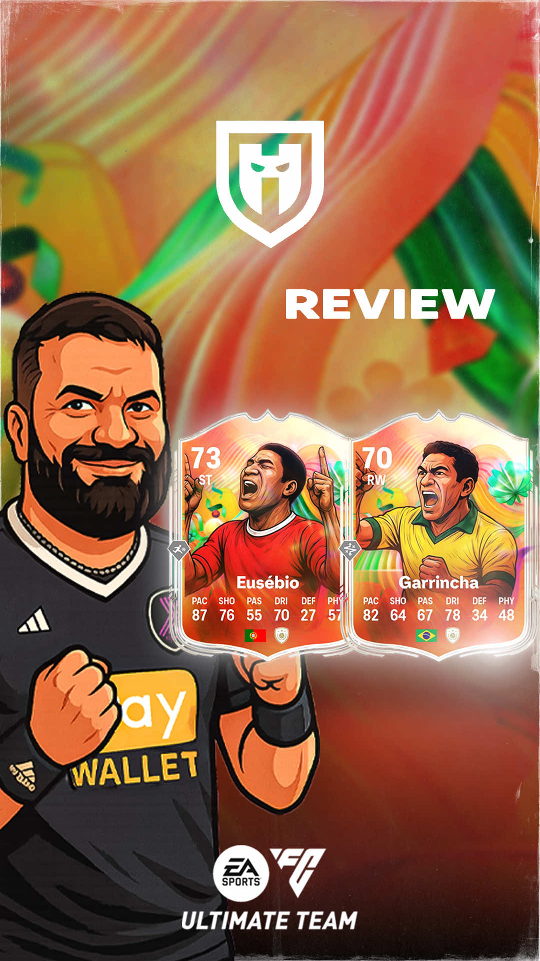 EUSEBIO 73 🇵🇹 GARRINCHA 70 🇧🇷 MINI REVIEW 👍🏻 #fc26 #hollywood285 #twitchitalia #playerreview #eusebio 