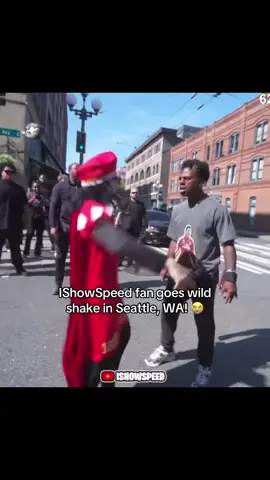 IShowSpeed goes wild with a fan dance shake in Seattle, WA! #ishowspeed #fyp #ishowspeedclipz #shake #dancee 