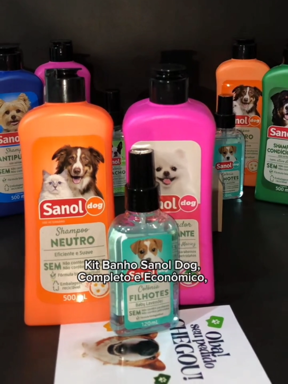 LINK NA BIO Kit Shampoo Condicionador Colônia Sanol Dog Para Gato e Cachorro #cães #gatos #banho #brilho #cheiroso 