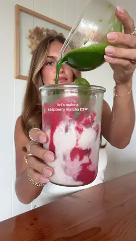 raspberry matcha recipe below🍵 another day another matcha recipe 🫶🏼 I love a strawberry matcha but a raspberry matcha is divineeeee definitely give it a try if you love matcha!  Ingredients: -1/2 cup raspberries packed  -1-2 tbsp maple syrup  -1 tbsp water  -dash vanilla  -pinch of salt  -1 tsp matcha  -1/4 cup hot water  -3/4 cup milk of choice  Instructions: -To make your raspberry puree blend together raspberries, maple syrup, water, vanilla and salt until completely smooth. In a small bowl whisk together your matcha and water until all the clumps are gone. Assemble your matcha latte by adding your raspberry puree, lots of ice, milk and top it all off with your matcha. Enjoy!!  #matcha #matchalatte #raspberry #EasyRecipes #fyp 