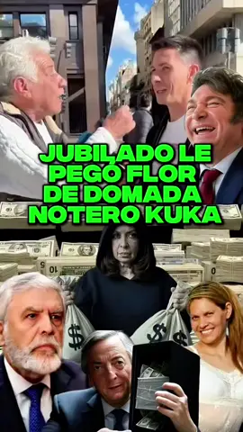 JUBILADO LE PEGÓ FLOR DE DOMADA NOTERO KUKA  #jubilado #kuka #milei #javiermilei 