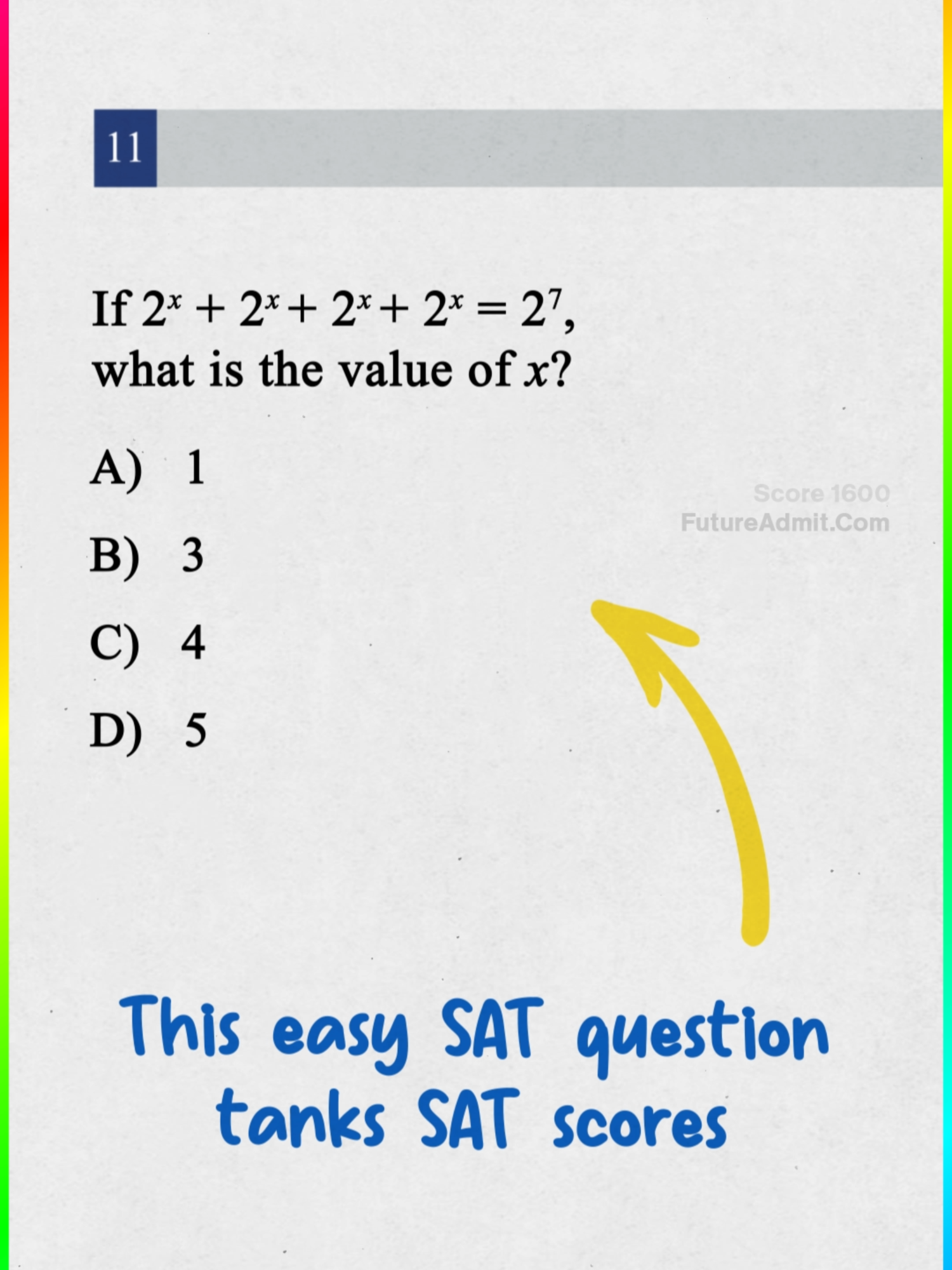 This easy SAT question tanks SAT scores #satprep #digitalsat #digitalsathacks#satmath #satreading #sattestprep #highschoolparents #psatprep #psat #collegeadmissions