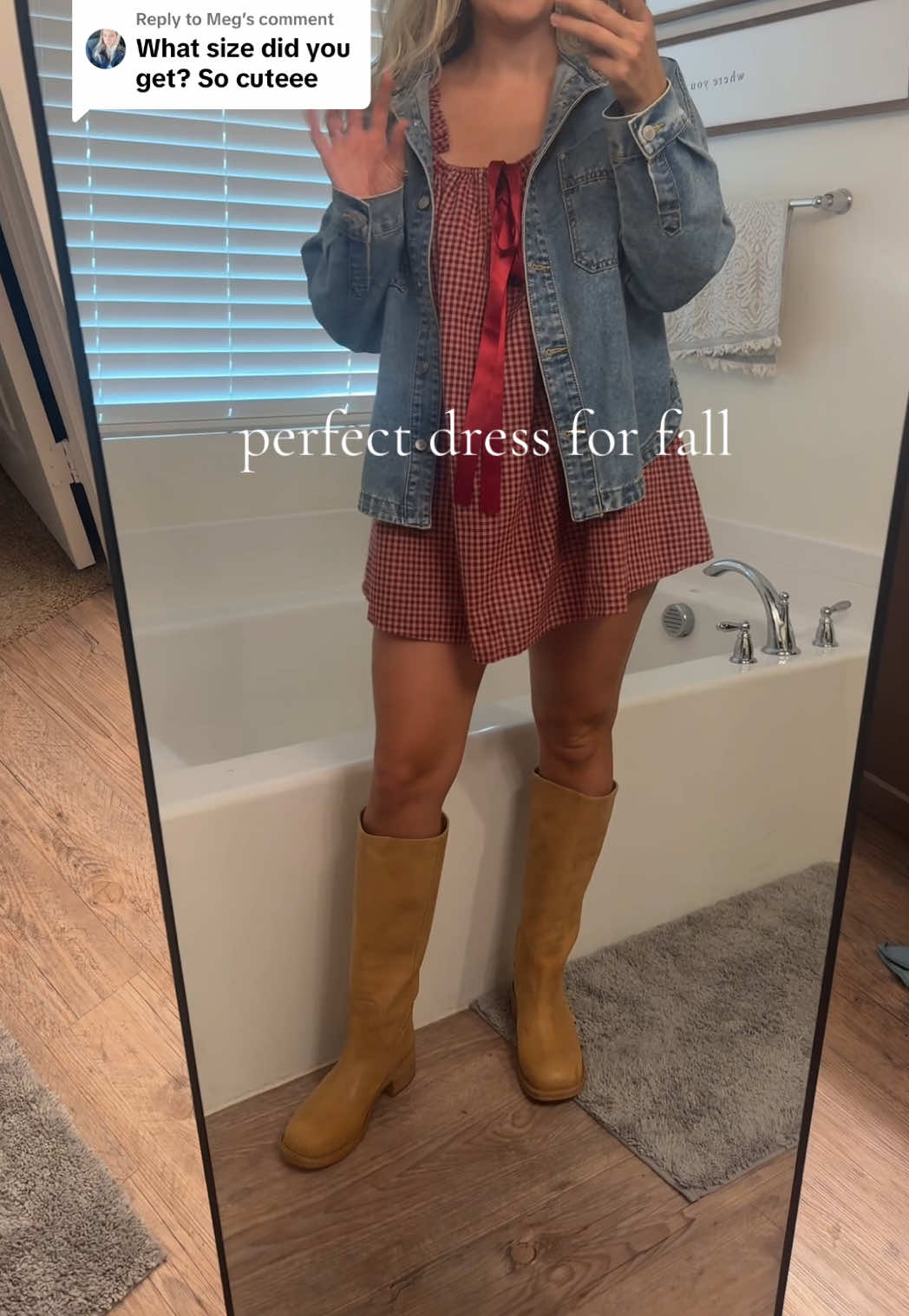 Replying to @Meg I got a medium!!  My favorite little dress for fall! #dress #plaiddress #fallfashion #fall #tiktokshopcreatorpicks 