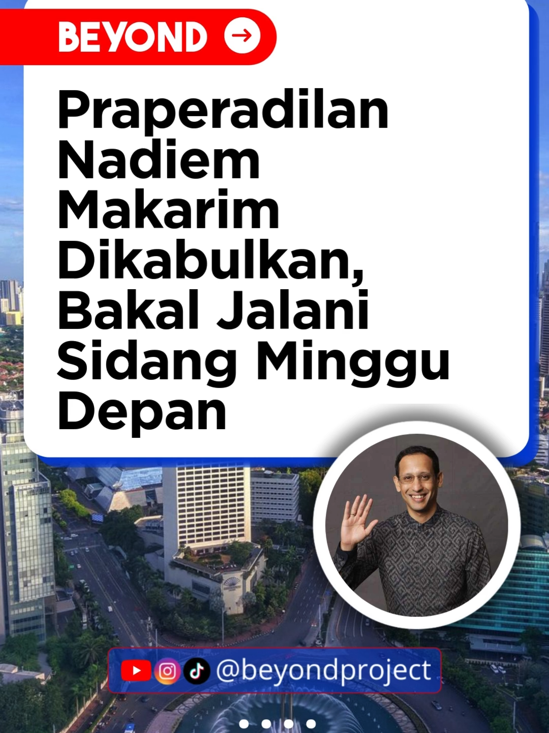 Pengadilan Negeri (PN) Jakarta Selatan telah menjadwalkan sidang praperadilan yang diajukan mantan Mendikbudristek, Nadiem Makarim. Gugatan dilayangkan Nadiem terkait statusnya sebagai tersangka kasus dugaan korupsi pengadaan laptop Chromebook oleh Kemendikbudristek pada 2019–2022. Humas PN Jakarta Selatan, Rio Barten, menyatakan bahwa sidang pertama akan digelar minggu depan.  “Sidang pertama dijadwalkan tanggal Jumat, 3 Oktober 2025 pukul 13.00 WIB,” katanya pada Selasa, 23 September 2025. Dalam Sistem Informasi Penelusuran Perkara (SIPP) PN Jaksel, permohonan tersebut tercatat dengan nomor perkara 119/Pid.Pra/2025/PN JKT.SEL. Sedangkan Kejaksaan Agung sebagai pihak termohon. Kuasa hukum Nadiem, Hana Pertiwi, menyebut gugatan diajukan karena penetapan tersangka dan penahanan terhadap kliennya tidak sah. “Kami mendaftarkan permohonan praperadilan atas nama Pak Nadiem Makarim. Objek yang digugat adalah penetapan tersangka dan penahanan,” ujar Hana. Menurutnya, penetapan tersangka oleh Jaksa Agung Muda Tindak Pidana Khusus (Jampidsus) tidak disertai bukti permulaan yang cukup. Salah satu yang dipersoalkan adalah ketiadaan audit kerugian negara dari lembaga resmi. “Instansi yang berwenang untuk mengaudit itu kan BPK atau BPKP. Kalau audit kerugian negara belum ada, maka dasar penetapan tersangka pun jadi tidak sah,” jelas Hana. Ia menambahkan, apabila penetapan tersangka dinyatakan tidak sah, maka otomatis penahanan terhadap Nadiem juga menjadi tidak sah.
