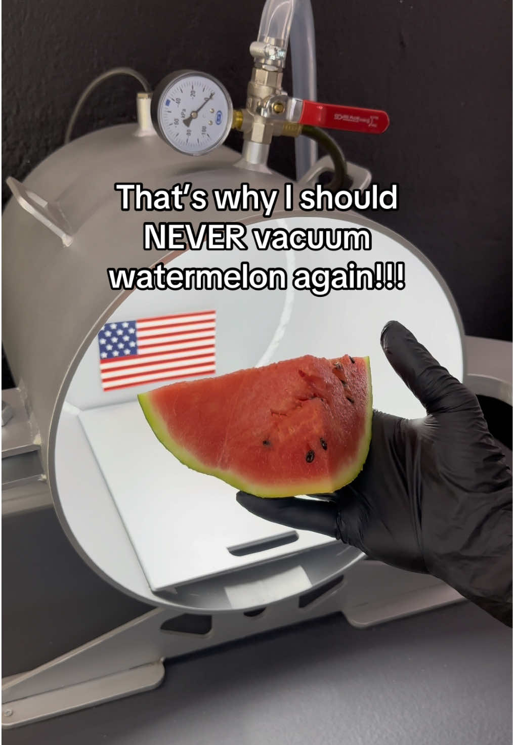 What will happen with watermelon in this huge Vacuum Chamber? Let's see!!! #fyp #vacuum #watermelon #scienceexperiments #physicstok 