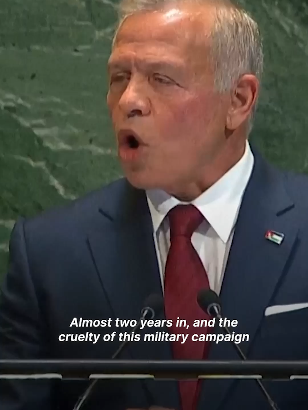 Jordan's King Abdullah II says Palestinian statehood is 