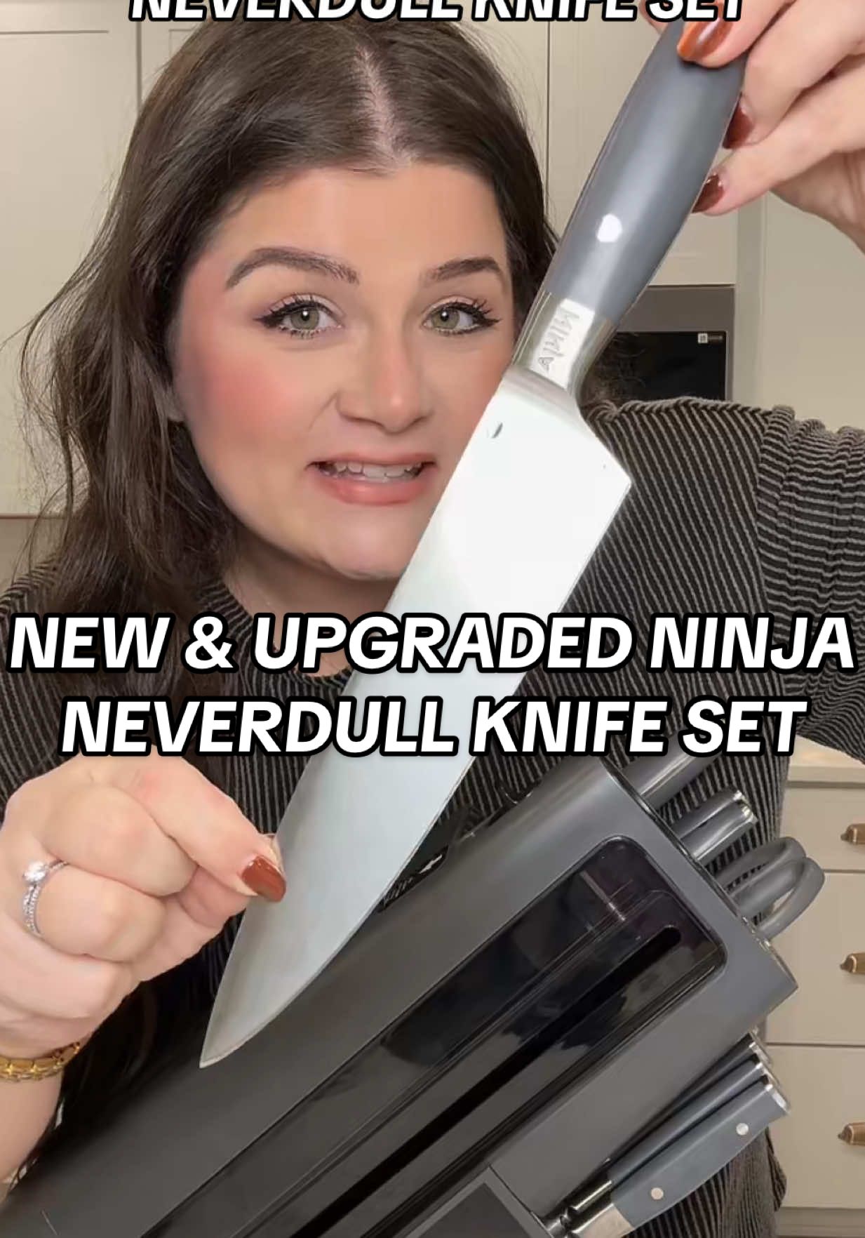 Replying to @Bailees mom 😘 not only did Ninja bring back the white Neverdull Knife Set, it’s a new upgraded version!!! 🔪🤍 The same German stainless steel knives with a 10 year warranty, but with upgrades! I ordered the new set so fast and I can’t wait to review them when they come in. Snag them quickly because these are going to go FAST as people are have been waiting on the white forever AND these are an upgraded version! ✨ @Ninja Kitchen #ninjkitchen #knifeset #knifesharpening #kitchengadgets #tiktokshopblackfriday 