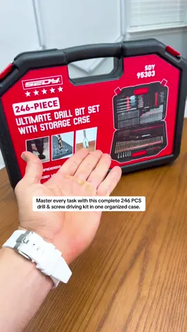 Your ultimate 246 PCS drill bit set—power, precision, and performance in one case.  #Tools #Drilling #DIY #Workshop #Construction