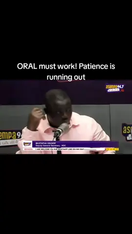 ORAL must work! #NDC