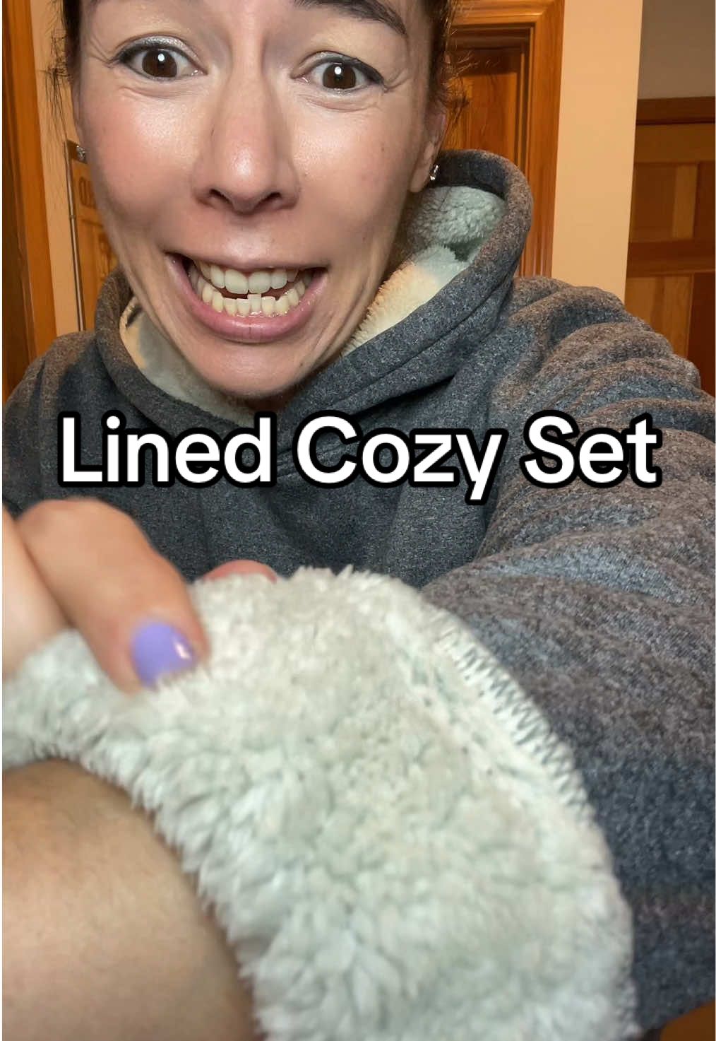 Trust me, grab a set of these before winter truly sets in. So cozy and so dang warm!! #sweatset #linedsweats #thermallined #cozyclothes #tiktokshopcreatorpicks 