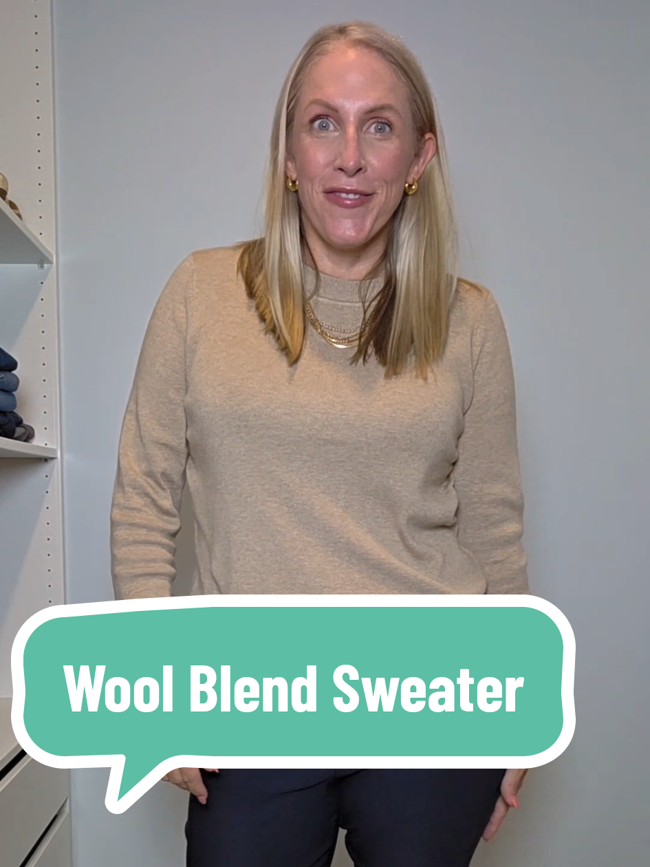 Cozy meets chic in this buttery-soft wool blend sweater. ✨ Perfect for layering, lounging, or work —without the cashmere price tag! 💸 #SweaterWeather #CozyVibes #FallFashion #midsizefashion @Arach&cloz 