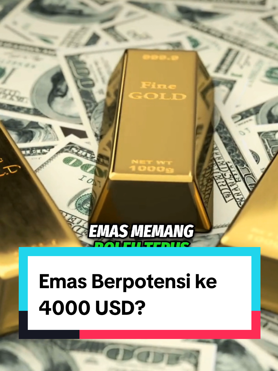 Harga emas terus melakukan kenaikan, dan nampak gaya harga 4000 USD mungkin menjadi realiti tahun ini. #emas #gold 