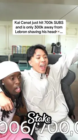Kai Cenat just hit 700k SUBS and is only 300k away from Lebron shaving his head👀… #kaicenat #rayasianboy #mafiathon3 