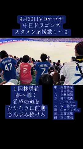 感動のフィナーレ#合いの手撲滅委員会 #中日ドラゴンズ #スタメン応援歌 