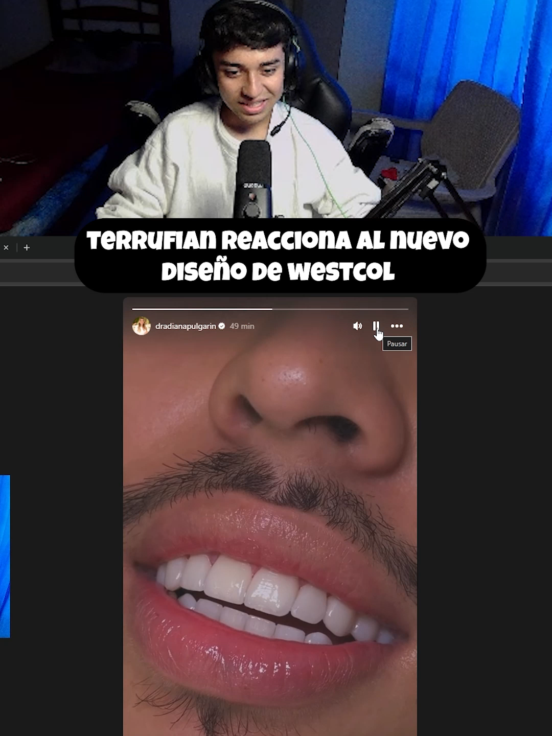 Reaccion de terrufian al diseño de westcol #terrufian #terruclips #kick #westcol