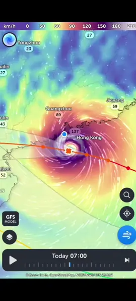 Macau - SIGNAL NUMBER 10 AT 5:30AM Super Typhoon “Ragasa” continuously moves in a west-northwest direction, steadily approaching the Pearl River Estuary region, and it is expected to pass within 100 km of Macau. The wind force in Macau will significantly strengthen in the next few hours. By then, the wind may reach hurricane force 12 or above. Therefore, tropical cyclone signal no.10 will be issued at 5:30am.  It is forecasted that there will be significant storm surge today morning, coinciding with the astronomical high tide. It is forecast that the tide level will start to rise at 6 am, and the highest flood level in low-lying regions will reach 1.5 to 2.5 metres #macau #ragasa #typhoon #hongkong #supertyphoon 