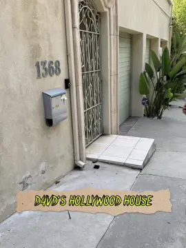 Amid the ongoing investigation into singer D4vd, he has abruptly broken his lease at his exclusive Hollywood Hills home. On Tuesday, September 23rd, a shattered ring camera is seen on the ground near the front door #d4vd #fyp #truecrime #d4vdupdate #crimetok 