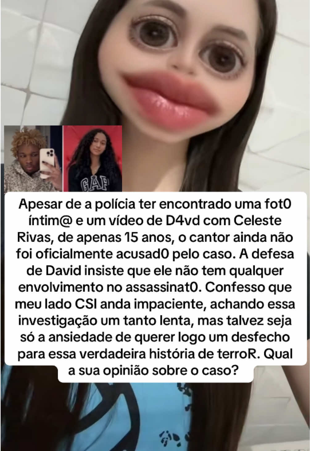 Gente, lembrando que esse caso tem 2 crim€S, viu? Qual a sua opinião sobre o caso? #celesterivas #d4vd 