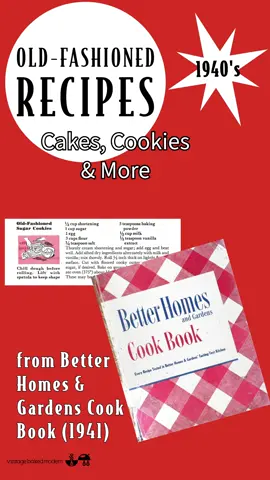 This Better Homes and Gardens Cook Book (1941), is a beloved classic cookbook that guides home cooks with recipes from meal planning, food preservation, to baked goods and more! This vintage cookbook helps home cooks preserves culinary practices of the 1940s with simple, made from scratch food. For original recipes 🍰 cakes, cookies and more!.🍪 see bio for @vintagebakedmodern ➡️ 1940's cookbooks #vintagerecipes, #vintagecookbooks