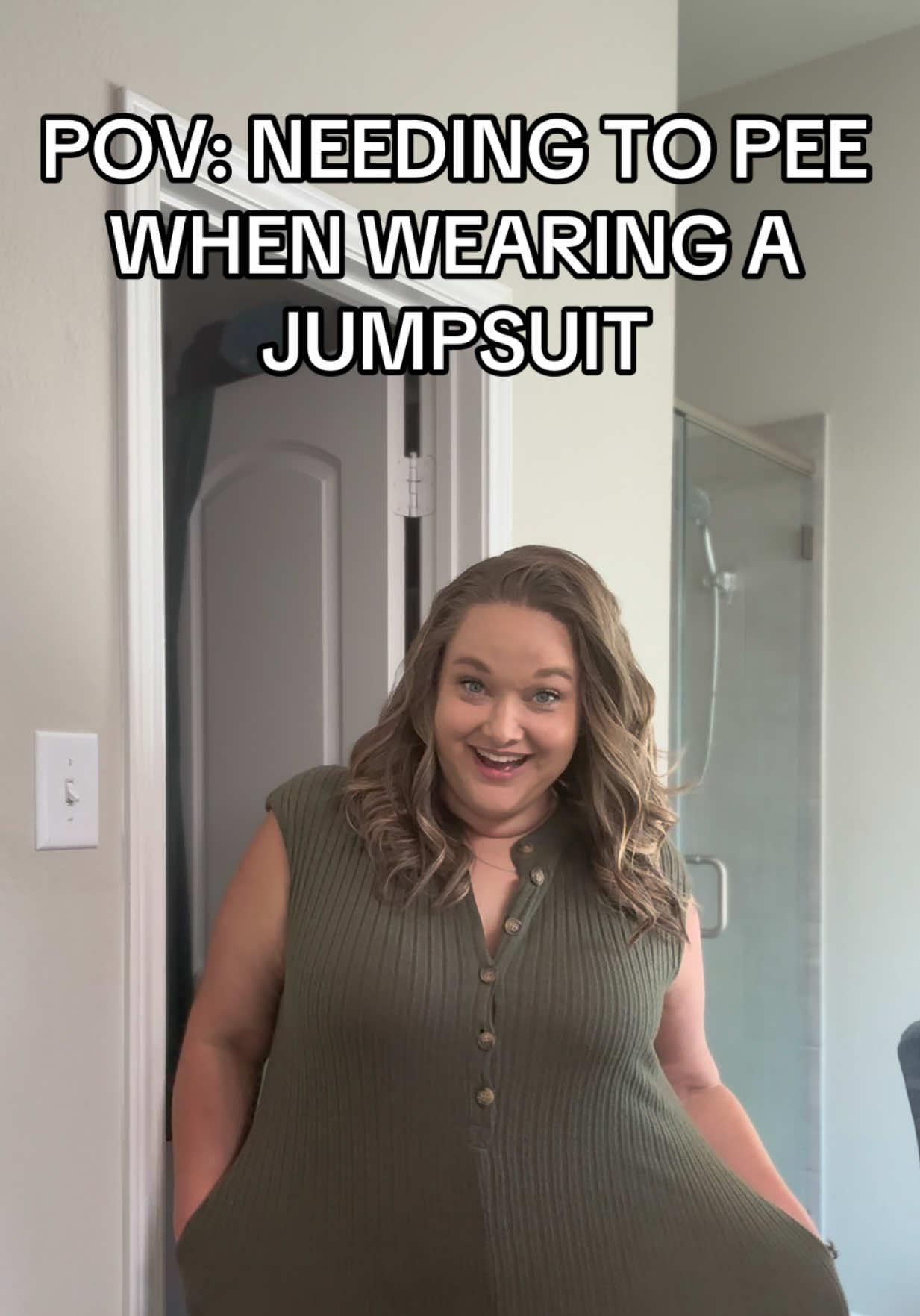 ✨ Effortless Elegance ✨ This sleeveless button-front jumpsuit is your go-to for comfort + style 👗💚 Flowy wide-leg fit flatters every curve while keeping you cool + confident 🌿 Perfect for brunch, shopping days, or dressing up with accessories for a night out! #PlusSizeStyle #EffortlessChic #JumpsuitLove #jumpsuitstyle #jumpsuits 